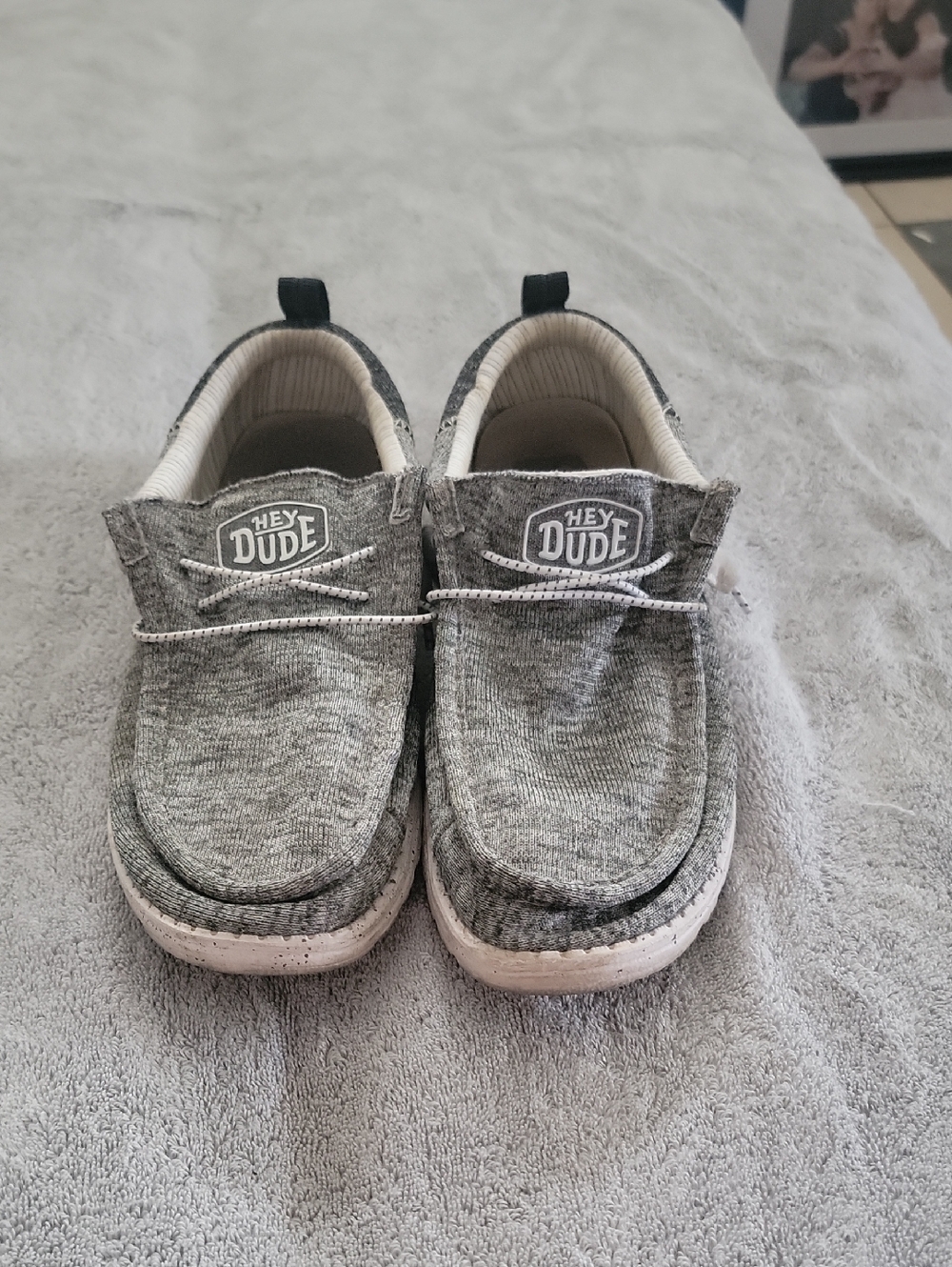 Hey Dude Gray Slip-On Moccasins